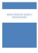 ADULT HEALTH; EXAM 1;  RESPIRATORY