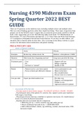 Nursing 4390 Midterm Exam Spring Quarter 2022 BEST GUIDE 