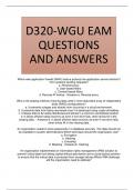 D320-WGU EAM QUESTIONS AND ANSWERS