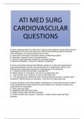 ATI MED SURG CARDIOVASCULAR QUESTIONS