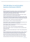 TNCC 8th Edition 1st and 2nd edition Questions And Answers latest solution 2022/23