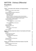 Summary: MAT3706 - Ordinary Differential Equations