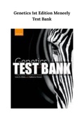 Genetics 1st Edition Meneely Test Bank