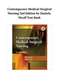 Contemporary Medical-Surgical Nursing 2nd Edition by Daniels, Nicoll  Test Bank