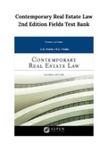 Contemporary Real Estate Law 2nd Edition Fields Test Bank