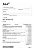 AQA Mathematics Mathematics 7357 paper 1 question paper Mathematics A 4June 2024