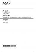 AQA History AQA 7042 2M Wars and Welfare: Britain in Transition, 1906 - 1957   marking scheme June 2024