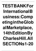 TEST BANK For International Business: Competing in the Global Marketplace, 14th Edition By Charles Hill. All SECTIONs 1-20