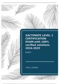 XACTIMATE LEVEL 1 CERTIFICATION EXAM-with 100% verified solutions 2024-2025