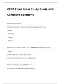 CCFP Final Exam Study Guide with Complete Solutions