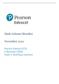 Mark Scheme (Results) 2022 Pearson Edexcel GCSE In Business (1BS0)  Paper 2: Building a business