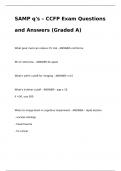 SAMP q's – CCFP Exam Questions and Answers (Graded A)