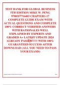 TEST BANK FOR GLOBAL BUSINESS 5TH EDITION MIKE W. PENG 9780357716403 CHAPTER1-17 COMPLETE GUIDE EXAM WITH ACTUAL QUESTIONS AND COMPLETE 100% CORRECT VERIFIED ANSWERS WITH RATIONALES WELL EXPLAINED BY EXPERTS AND GRADED A+ LATEST UPDATE 2024 ALREADY PASSED