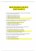 HESI PHARMACOLOGY EXIT EXAM V2