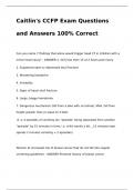 Caitlin's CCFP Exam Questions and Answers 100% Correct