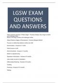 LGSW EXAM QUESTIONS AND ANSWERS