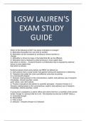 LGSW LAUREN-S EXAM STUDY GUIDE