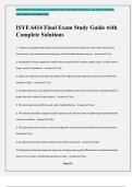 ISYE 6414 Final Exam Study Guide with Complete Solutions