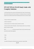 ITN 267 FINAL EXAM Study Guide with Complete Solutions