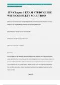 ITN Chapter 1 EXAM STUDY GUIDE WITH COMPLETE SOLUTIONS