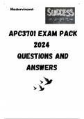 APC3701 Latest exam pack questions and answers and summarized notes for exam preparation. Updated for 2024 exams . 