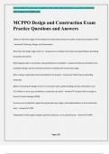 MCPPO Design and Construction Exam Practice Questions and Answers