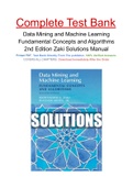 Data Mining and Machine Learning Fundamental Concepts and Algorithms 2nd Edition Zaki Solutions Manual