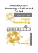 Roach’s Introductory Clinical Pharmacology 11th Edition Test Bank questions and answers latest