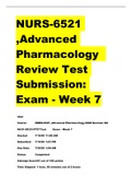 NURS-6521 ,Advanced Pharmacology  Review Test Submission: Exam - Week 7