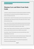 Montana Laws and Rules Exam Study Guide