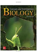 Biology Concepts and Investigations 4th Edition Hoefnagels Test Bank