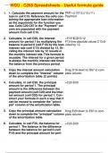 WGU - C268 Spreadsheets - Useful formula guide