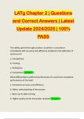 LATg Chapter 2 | Questions and Correct Answers | Latest Update 2024/2025 | 100% PASS