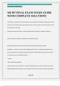 NR 507 FINAL EXAM STUDY GUIDE WITH COMPLETE SOLUTIONS