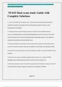 NU643 final exam study Guide with Complete Solutions