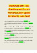 InterNACHI SOP Test | Questions and Correct Answers | Latest Update 2024/2025 | 100% PASS