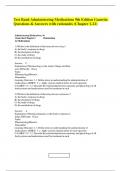 Test Bank Administering Medications 9th Edition Gauwitz Questions & Answers with rationales (Chapter 1-21)