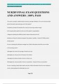 NUR205 FINAL EXAM QUESTIONS AND ANSWERS | 100% PASS