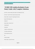 NURB 3150 Antidysrhythmics Exam Study Guide with Complete Solutions