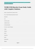 NURB 3150 Diuretics Exam Study Guide with Complete Solutions