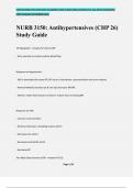 NURB 3150: Antihypertensives (CHP 26) Study Guide