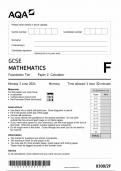 AQA GCSE MATHEMATICS PAPER 2f QUESTION PAPER  2024 (8300/2f  :Calculator  )