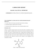 LABORATORY REPORT  SKA3013 ANALYTICAL CHEMISTRY  EXPERIMENT 2 EXTRACTION OF CAFFEINE FROM BEVERAGES