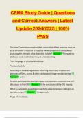 CPMA Study Guide | Questions and Correct Answers | Latest Update 2024/2025 | 100% PASS