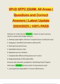 SPēD SFPC EXAM: All Areas | Questions and Correct Answers | Latest Update 2024/2025 | 100% PASS