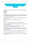 IFSTA ARFF 6th Edition exam 2024- CERTIFIED  WITH QUESTIONS AND 100% CORRECT ANSWERS   what critical aircraft systems is hydraulic pressure used in? - CORRECT ANSWER1. nose gear 2. landing gear 3. steering 4. brakes 5. wing flaps  why is synthetic hydraul