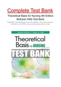 Theoretical Basis for Nursing 4th Edition McEwen Wills Test Bank