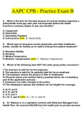 AAPC CPB Final Exam Questions and Answers (2022/2023) (Verified Answers by Expert)