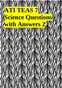 ATI TEAS 7 Science Questions with Answers 2