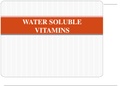 water soluble vitamis